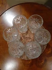 VINTAGE ANCHOR HOCKING 6 JUICE GLASSES-4oz SHOW ABSOLUTELY NO WEAR - VERY CLEAR!