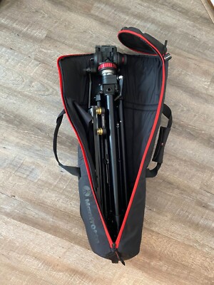 Manfrotto Tripod 475B, w/ 502AH Pro Fluid Head, 60cm Slider and Carry Case