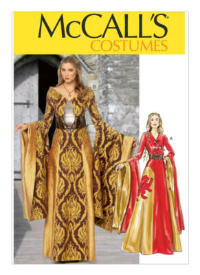 Long Dress With Belt Costume Sewing Pattern Size Misses 6-22 McCall's 6940 OOP