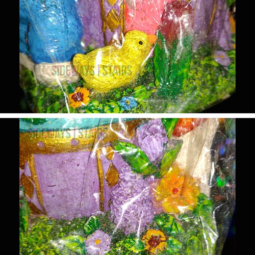 CHRISTOPHER RADKO CANDLE 5" easter egg bunnies rabbit bunny holiday flower RARE - Picture 6 of 12