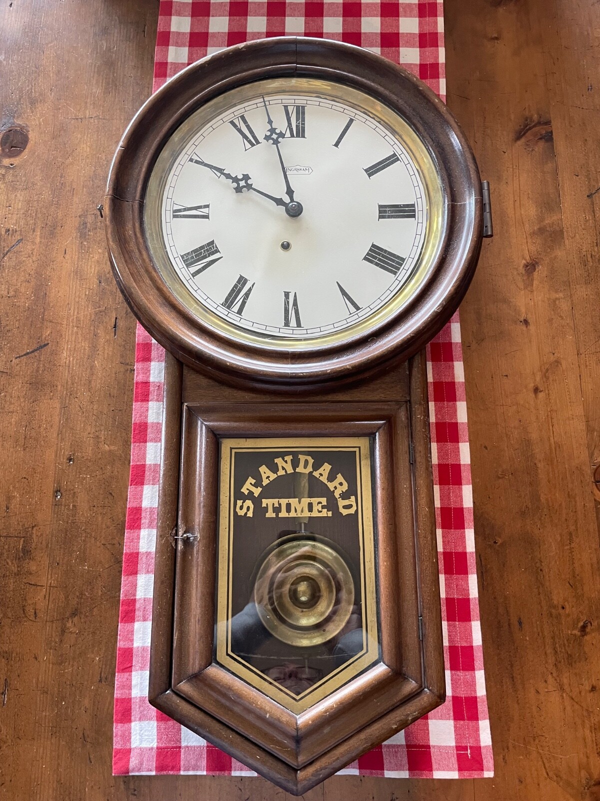 Antique Regulator School Clock