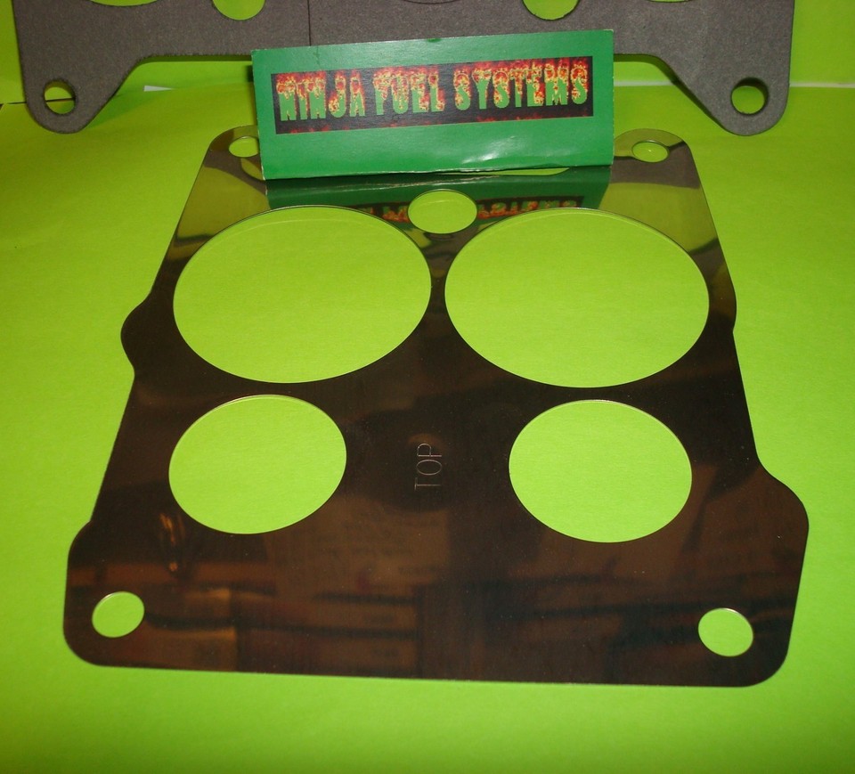 6569 ROCHESTER QUADRAJET CARBURETOR METAL BAFFLE & 2 PAPER BASE