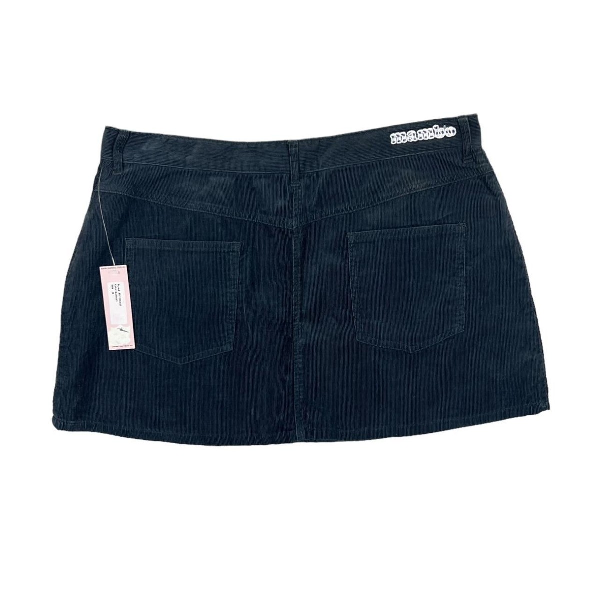 Early 00's MAMBO GODDESS Y2K Surfer Skater Blue Cord Mini Skirt