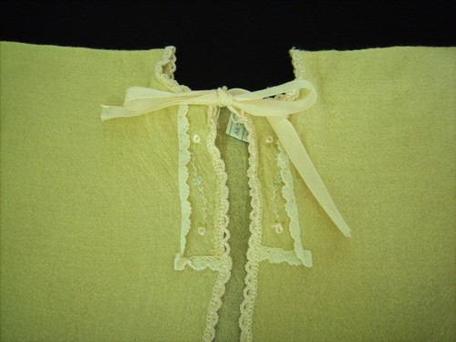 Vintage 2 Baby Säugling Neugeborene Lagenlook Shirts bestickt & gehäkelt Borte - Bild 3 von 14