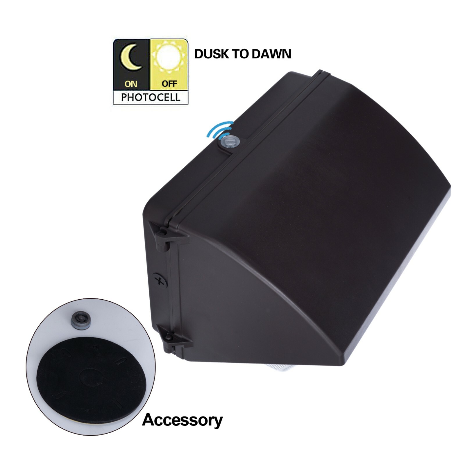 120W LED Wall Pack Light Daylight Dusk to Dawn Photocell Outdoor Wall Light