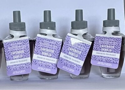 4 LAVENDER VANILLA Enhanced Wallflower Refills Fragrance Bath & Body Works