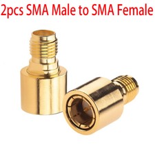 2PCS DC-12GHz SMA Male Quick Push-on to SMA Female RF Adapter Plug Jack Testing