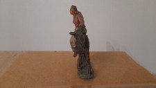 Statuina Presepe  Donna dorso asinello Epoca'20 Pasta CONFALONIERI MILANO