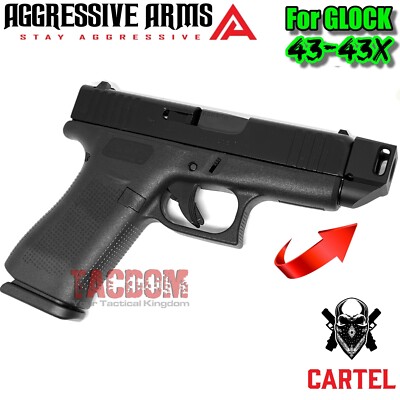 AGGRESSIVE ARMS CARTEL BLACK Comp Compensator Muzzle Brake GL0CK