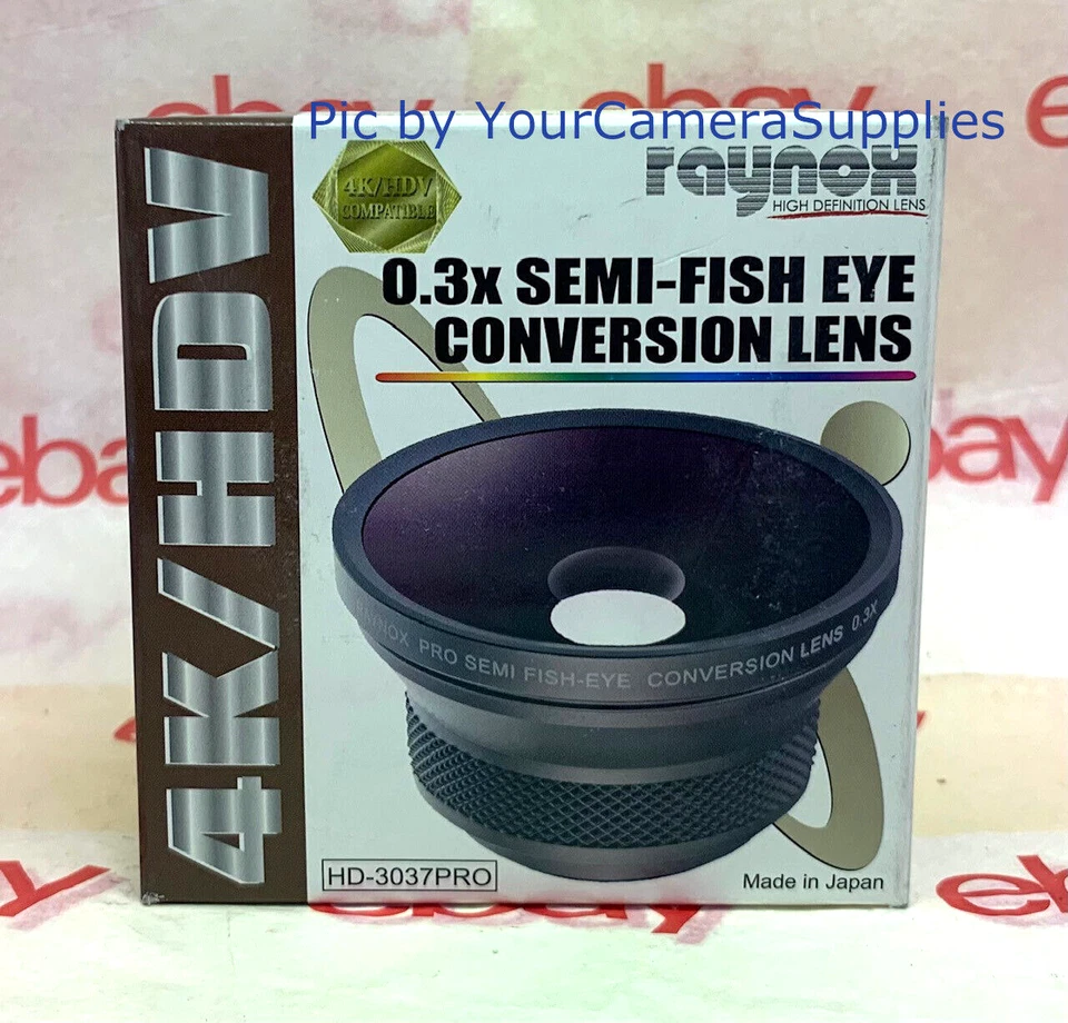 Raynox HD-3037 HD 0.3X SEMI-FISH EYE LENS SONY HDR-XR500/CX160/CX160E 37mm 43mm - Image 2 of 4