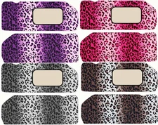 Fits 03-17 Chevy Silverado Driver&passenger Car sun visor covers Leopard design
