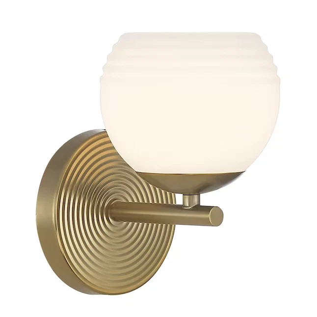 Designers Fountain Moon Breeze 5.5 in W 1 Light Brushed Gold Glam Wall Sconce
