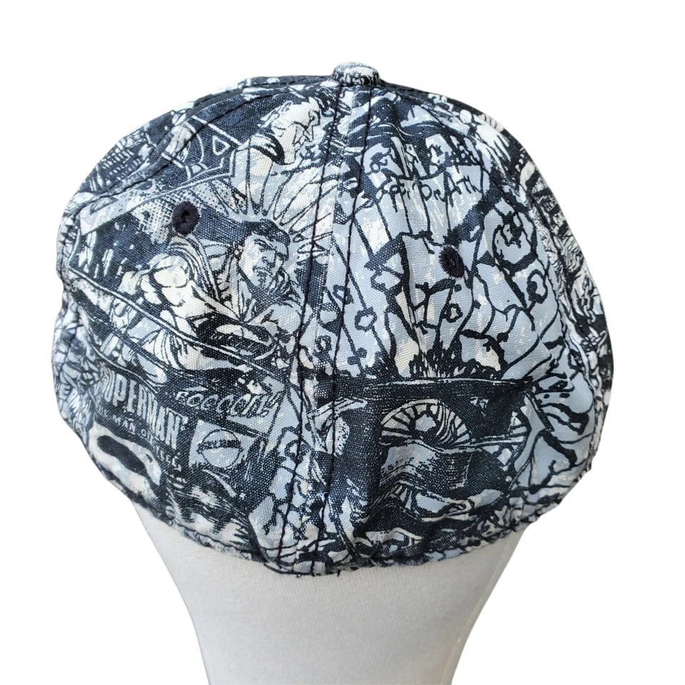 Vintage Superman DC Comics Hat Newspaper Print Embroidered Official Cap - S/M - Image 3 of 4