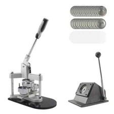58mm Aluminium Badge Machine Kit with 1 Paper Cutter and 100 Sets Materials