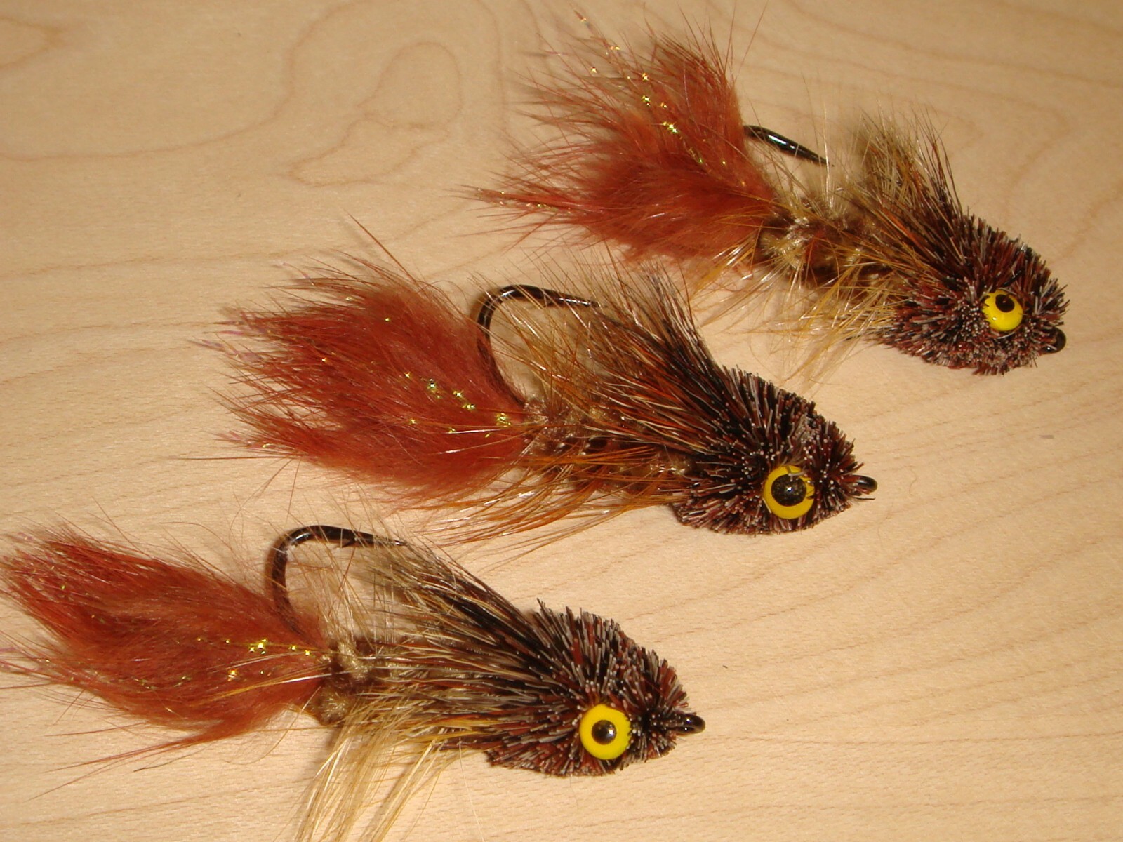 FLY FISHING FLIES - Brown MINI SCULPIN size #4 (3 pcs.)