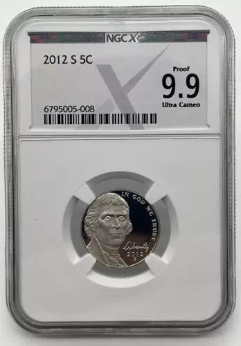 Proof 9.9 UCam 2012-S Jefferson Nickel 5c NGC X NGCX