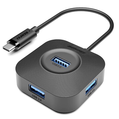 BENFEI USB C Hub, 4 Ports USB 3.0 Hub with 5Gbps Data Transfer, USB C Splitte...
