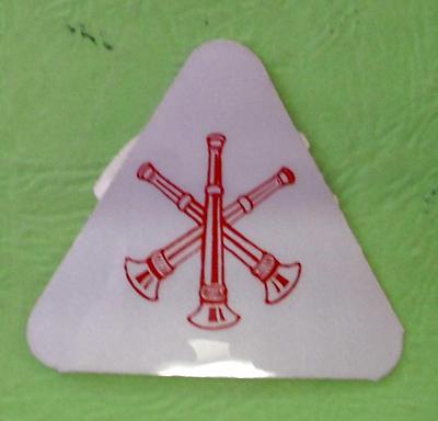 THREE CROSS BUGLE FIRE DEPT TRIANGLE DECAL STICKER REFLECTIVE | eBay