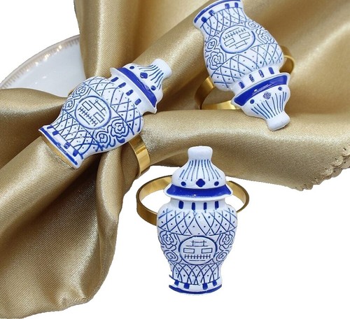 Serviettes Cocktail En Papier Caspari - Motif Hortensias Et Porcelaine, Lot De 20, Imprimées En Allemagne (déco De Table élégante)