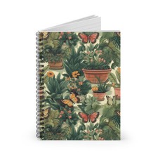 Butterfly Garden Spiral Notebook - Ruled Line Garden Gifts Plant Lover Journal