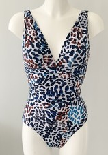 Next Blue Animal Print Swimsuit UK 8