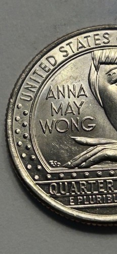 2022 P Anna May Wong Quarter With Error Above Eyebrow (#65) - Picture 4 of 7