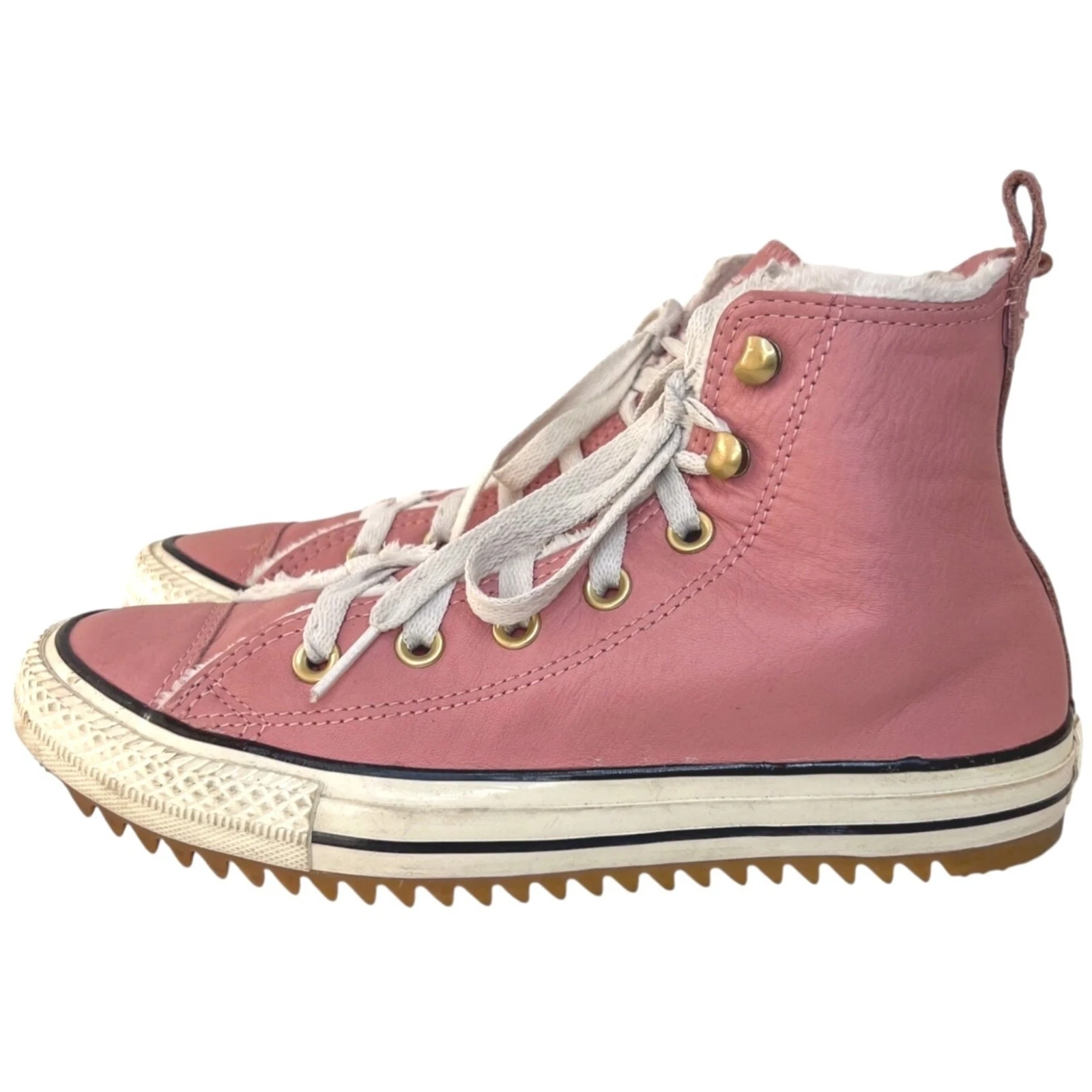CONVERSE 7 37 5 Chuck Taylor All Stars stivali da escursionista sneaker alte scamosciate rosa