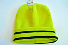 Boy's Beanie Hat Lime One Size Reversible NWT