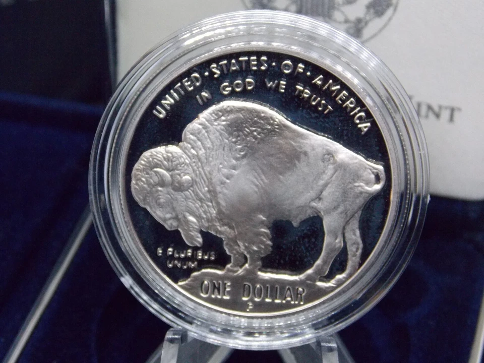 2001 "P" Proof *BUFFALO* Commemorative SILVER Dollar $1 Box & COA ECC&C, Inc. - Image 3 of 4
