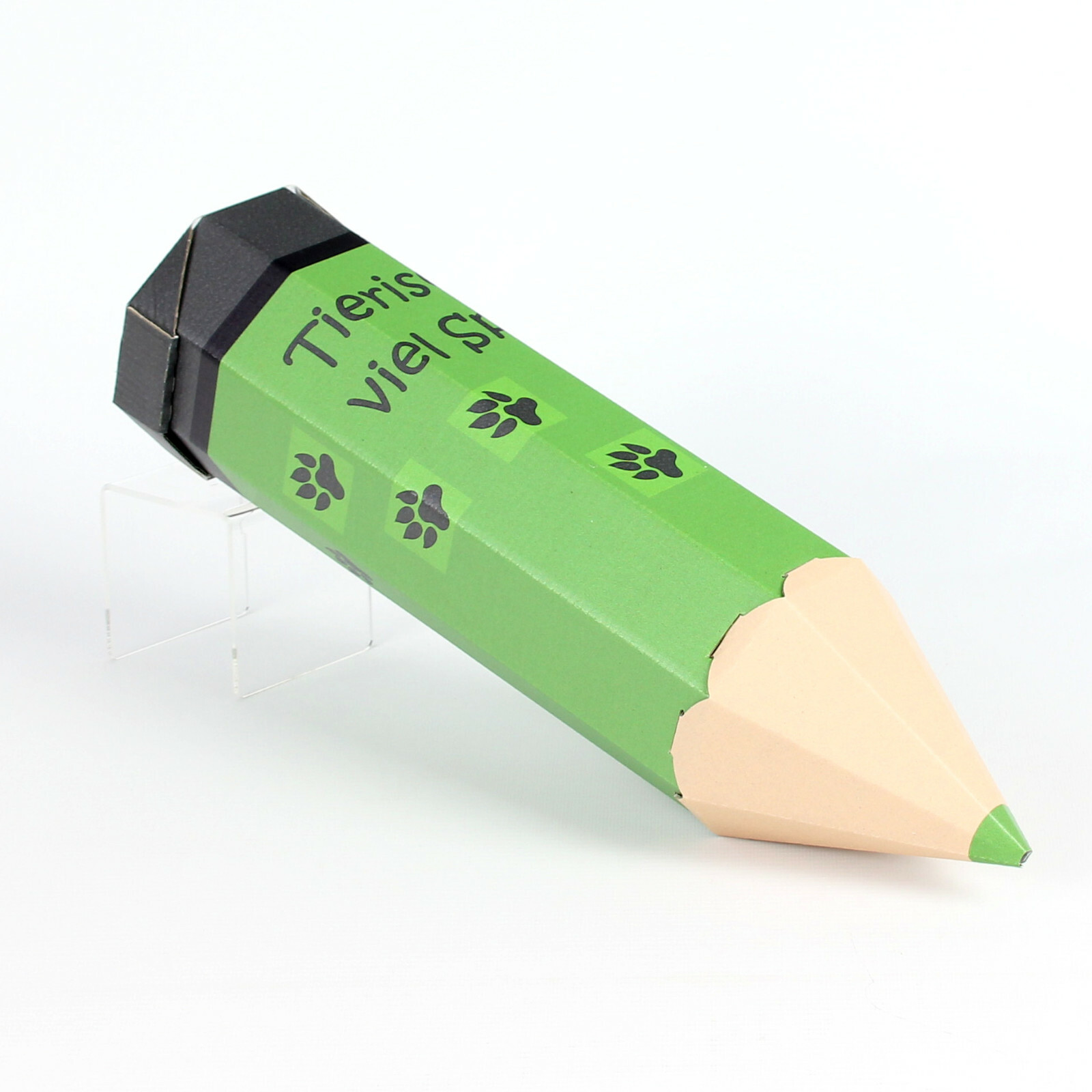 *NEU* kleine Geschwister - Schultüte - Form eines Stiftes - hellgrün mit Tatzen