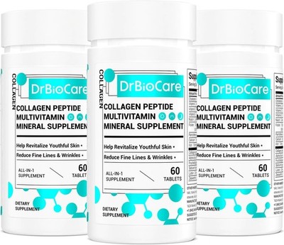 DrBioCare Collagen Peptides for Women, Beauty Vitamin & Mineral Supplement,Con
