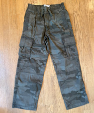 Boys Abercrombie Kids Camo Cargo Pants 9/10 Pull On