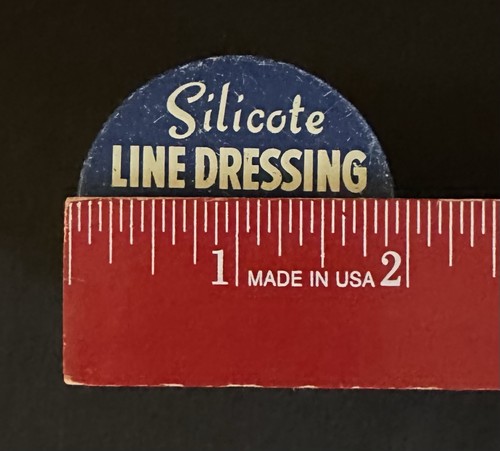 Medicazione Linea Silicote per Spinning & Flylines Barattolo Vetro Bianco Vintage Non Aperto - Foto 7 di 8