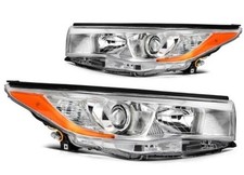 Headlight assembly Fit 2014-2016 for Toyota Chrome Housing 81130-0E180 Pair