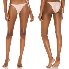 NWT PQ X Revolve Iridescent Sea Shell Tie Teeny Bikini Bottoms Size Small