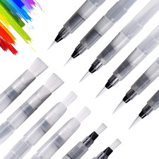 12 Piece Water Color Brush Pen Set for Watercolor Paint Markers Splatter-Free