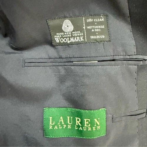 Ralph Lauren The Iconic Doeskin Two-Button Navy Blazer with Gold Buttons 42L image 7