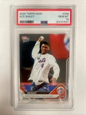 2025 Topps Now Ace Bailey #348 Rutgers Phenom 1st Pitch PR /1082 PSA 10 GEM MT