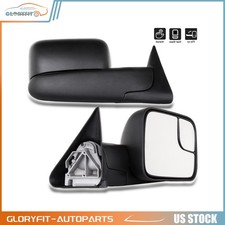 Pair Flip Up Manual Tow Mirrors For 94-01 Dodge Ram 1500 94-02 25003500 Lh Rh