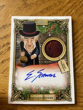 2024 Topps Holiday Faux Relic Autograph Of Ebenezer Scrooge VERY RARE!