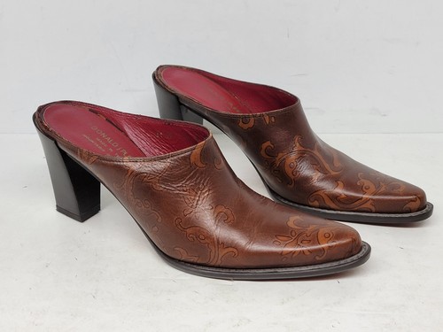 Donald J Pliner braune Damen-Pantoletten Western Couture Collection – Italien – Größe 8N - Bild 3 von 10