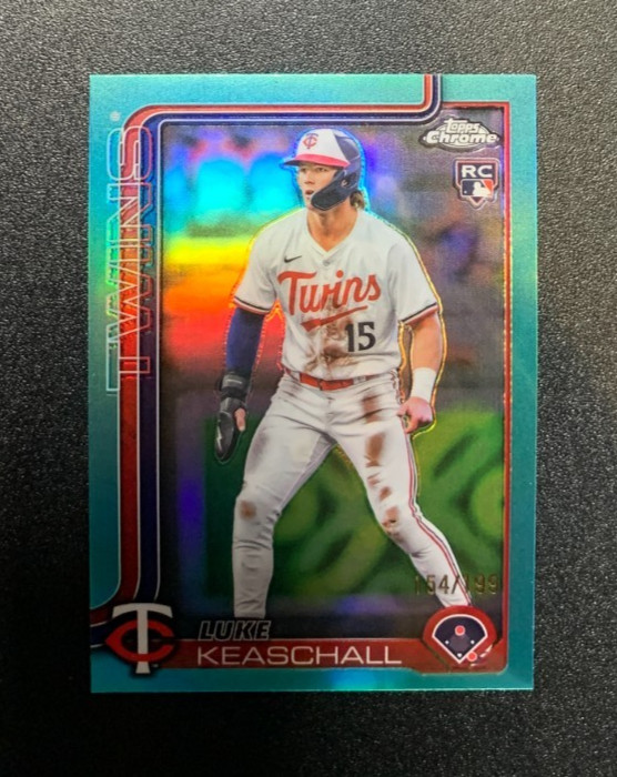 2025 Topps Chrome Update #USC106 Luke Keaschall Aqua Refractor Rookie RC /199