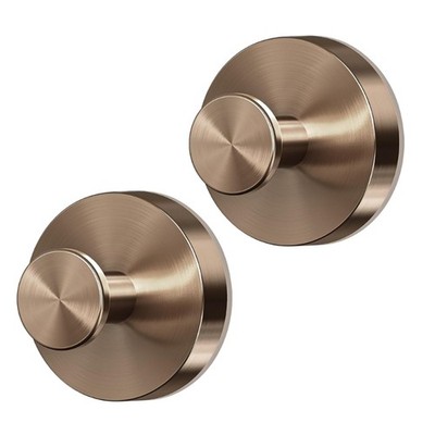 2pcs Suction Hooks for Bathroom and Kitchen Stainless Steel Clothes Coat Hangers