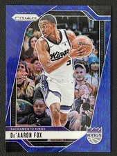 De'Aaron Fox 2024-25 Panini Prizm Blue Wave Base /125 #58