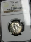 1929-D Standing Liberty Quarter Silver ---- NGC MS-61 Graded Coin ---- #520C