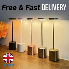 LED Cordless Touch Desk Lamp Rechargeable Dimmable Bar Table Night Light Decor