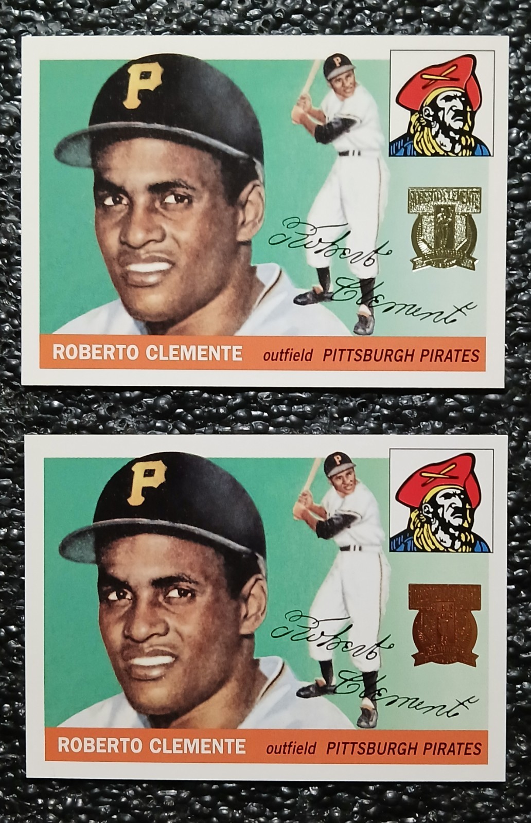 1998 Topps Roberto Clemente 1955 Reprint GOLD Emblem Variation Gem Centered 💎
