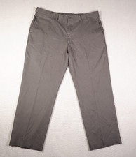 Haggar Cool 18 Pro Men's Dress Pants Classic fit Gray 40x30 Flat Front