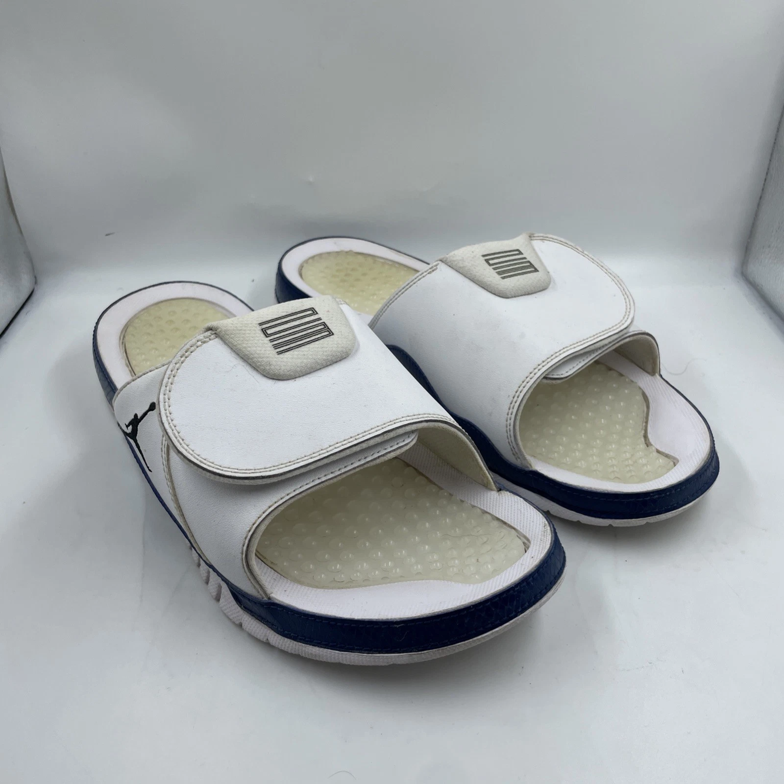 Nike Air Jordan Hydro XI 11 Retro Slides Uomo Bianco Navy AA1336 102 Taglia 12