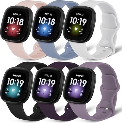 Fitbit Versa 3/4 Armband Silikon Sport Ersatzarmband für Damen Herren Uhrenband